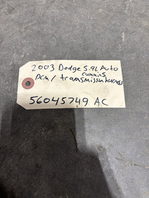 2003 DODGE RAM CUMMINS AUTOMATIC TRANSMISSION MODULE WIRING HARNESS 56045749AC