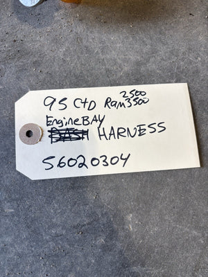 1995 DODGE RAM 2500 3500 CUMMINS ENGINE BAY WIRING HARNESS 56020304