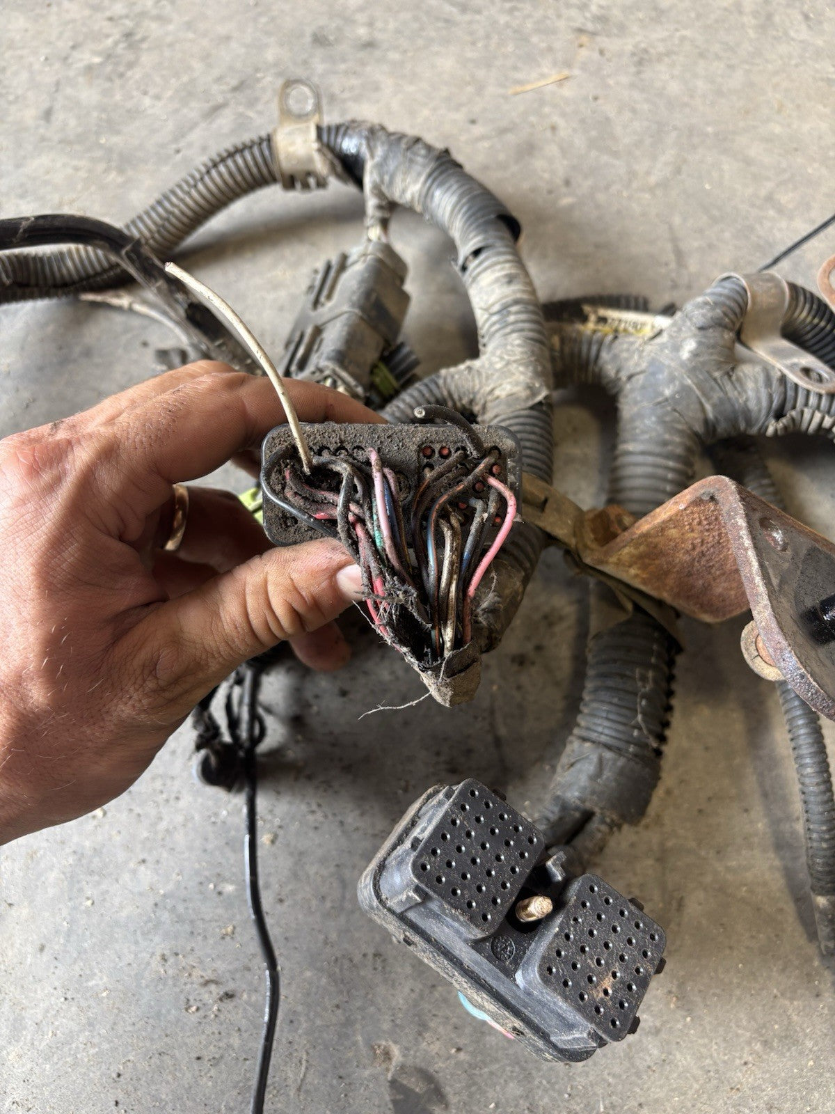 2006 DODGE RAM 2500 3500 5.9L CUMMINS AUTOMATIC ENGINE HARNESS 3977191, 3977190