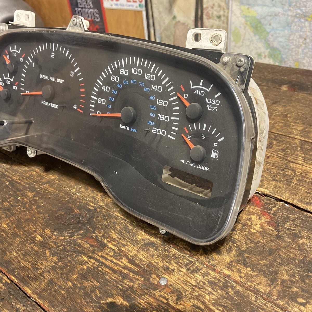 1998 .5 1999 DODGE RAM 2500 3500 24V CUMMINS INSTRUMENT GAUGE CLUSTER 56020616