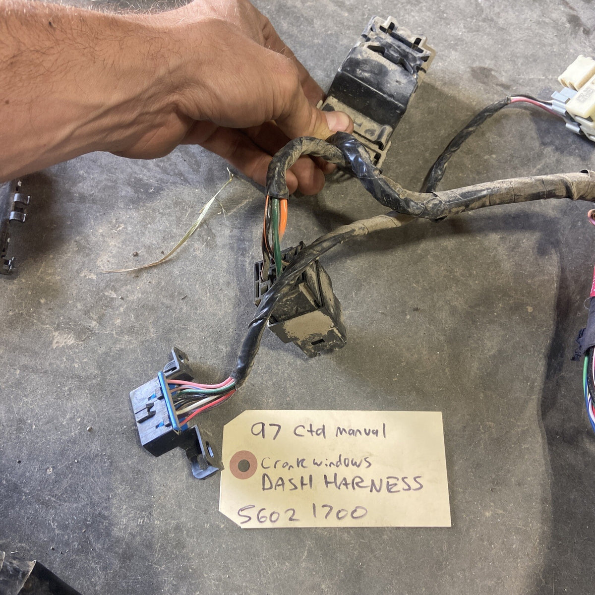 1997 DODGE RAM 2500 3500 CUMMINS MANUAL DASH BASE MODEL WIRING HARNESS 56021700