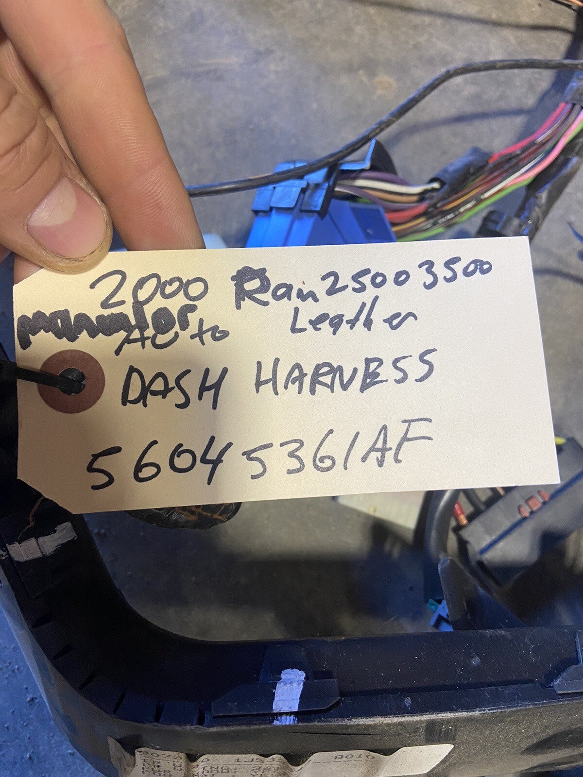 2000 -2002 DODGE RAM 2500 3500 CUMMINS DASH WIRING HARNESS HEATEDSEAT 56045361AF