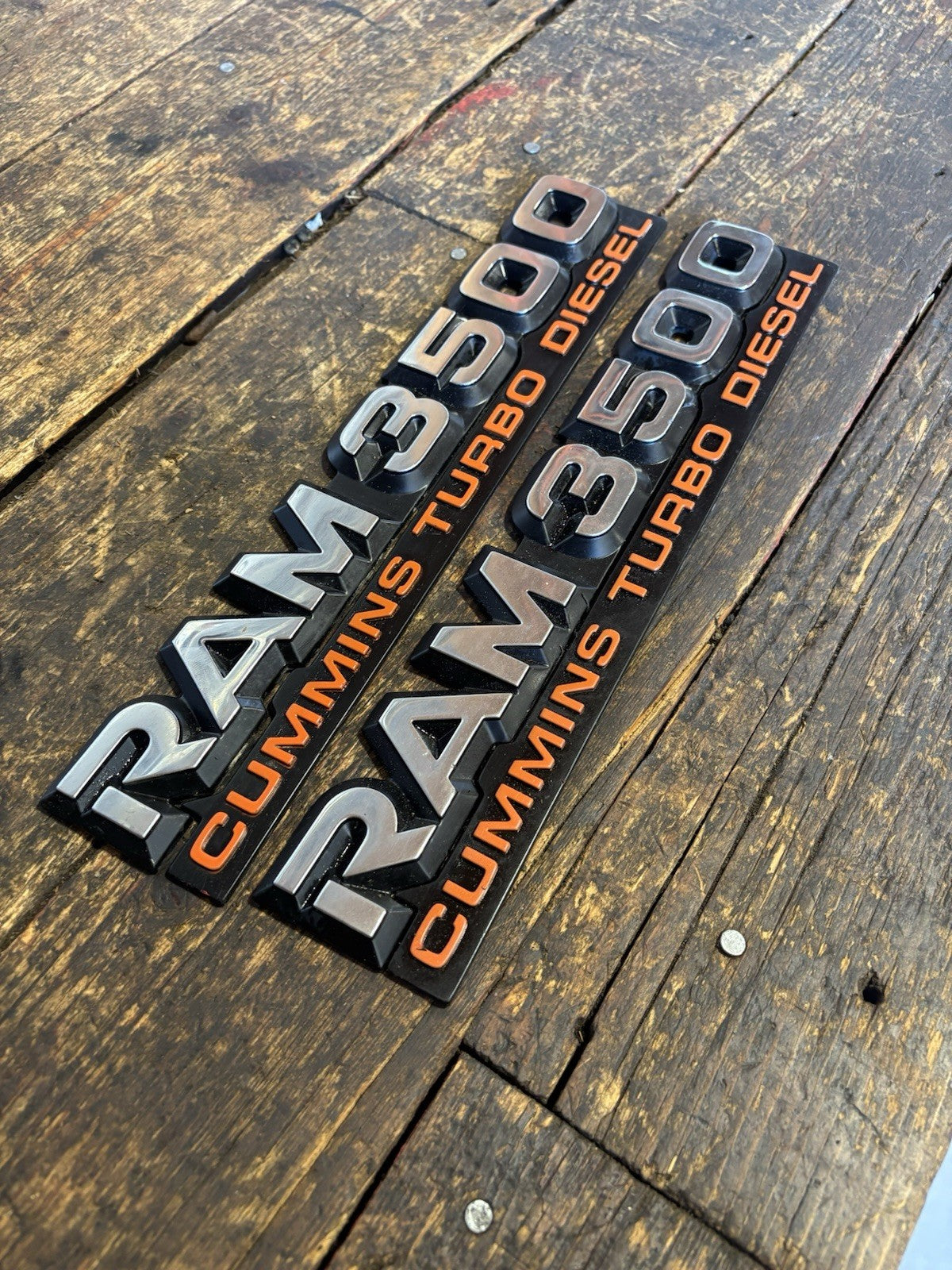 OEM 1994-1998 DODGE RAM 3500 5.9L 12V CUMMINS DOOR EMBLEMS DECALS