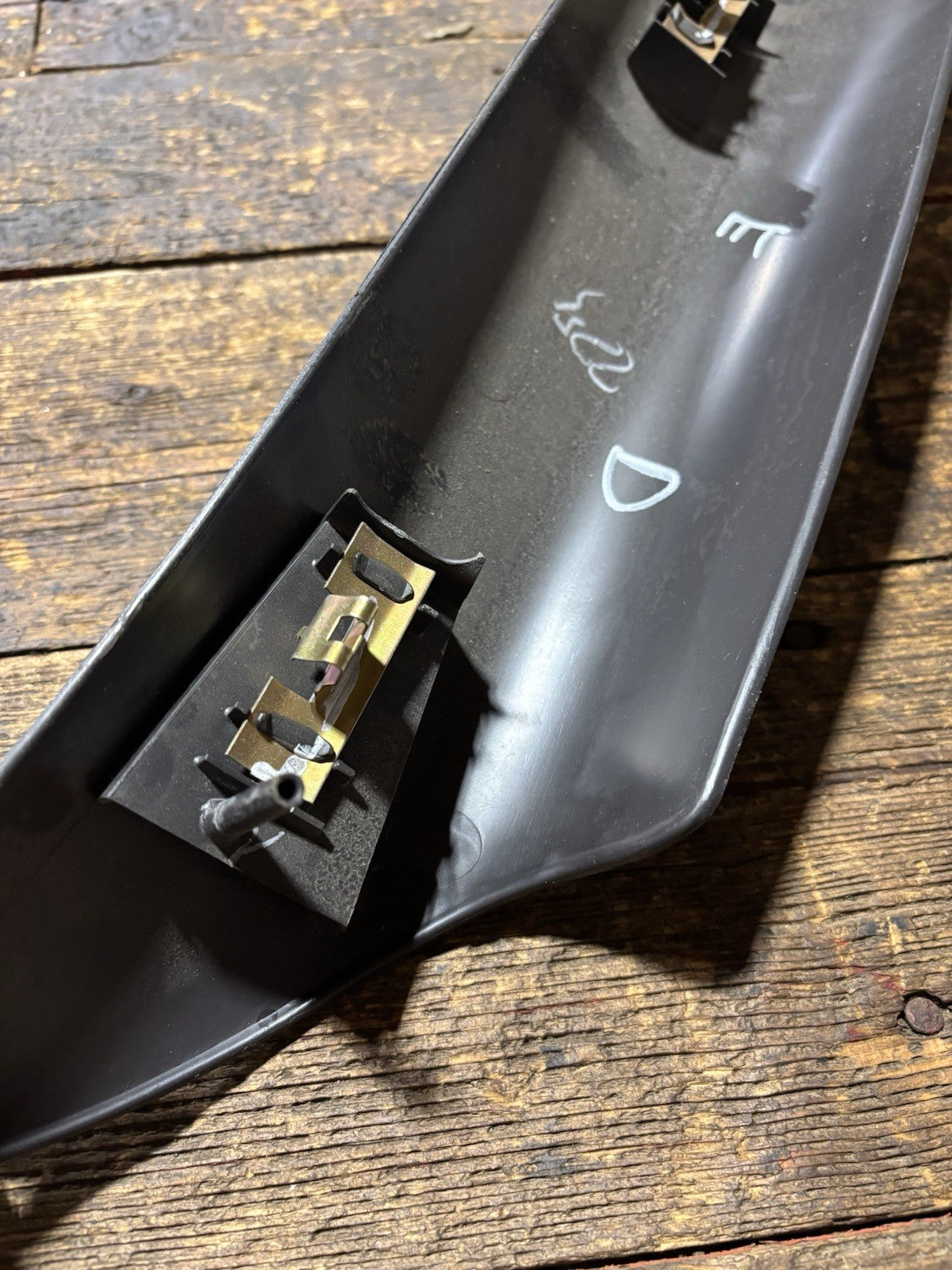 OEM 1998-2002 DODGE RAM TRUCK DRIVER A PILLAR TRIM DARK GREY / CHARCOAL BLACK