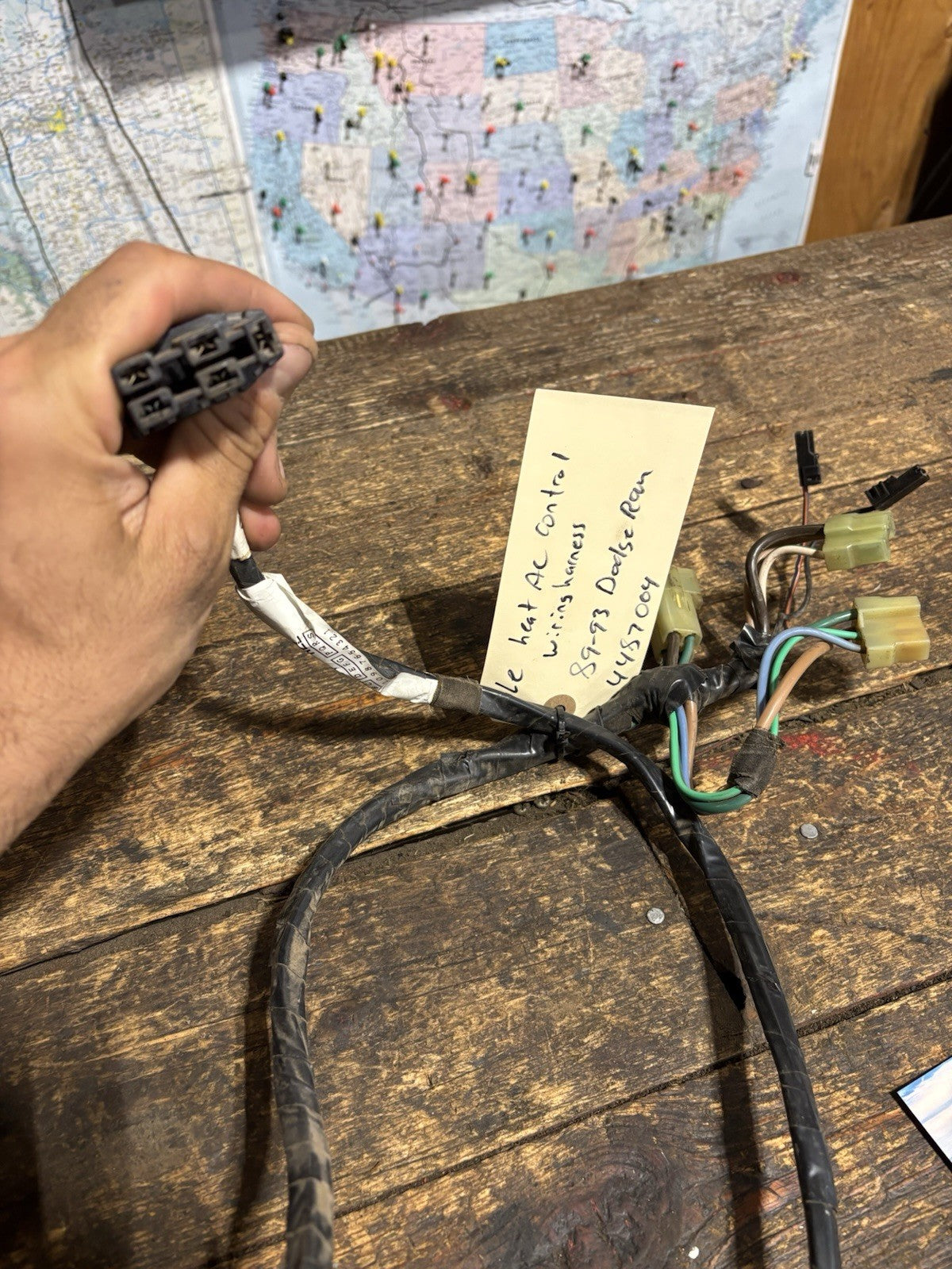 1989 - 1993 1st Gen Dodge RAM Le Heat Climate Control A/c Wiring Harness 4487004