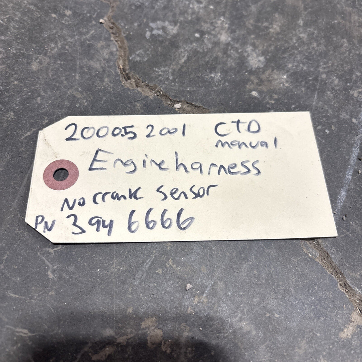 2000 .5 2001 DODGE RAM 2500 3500 5.924v CUMMINS 5SPD 6SPD ENGINE HARNESS 3946666