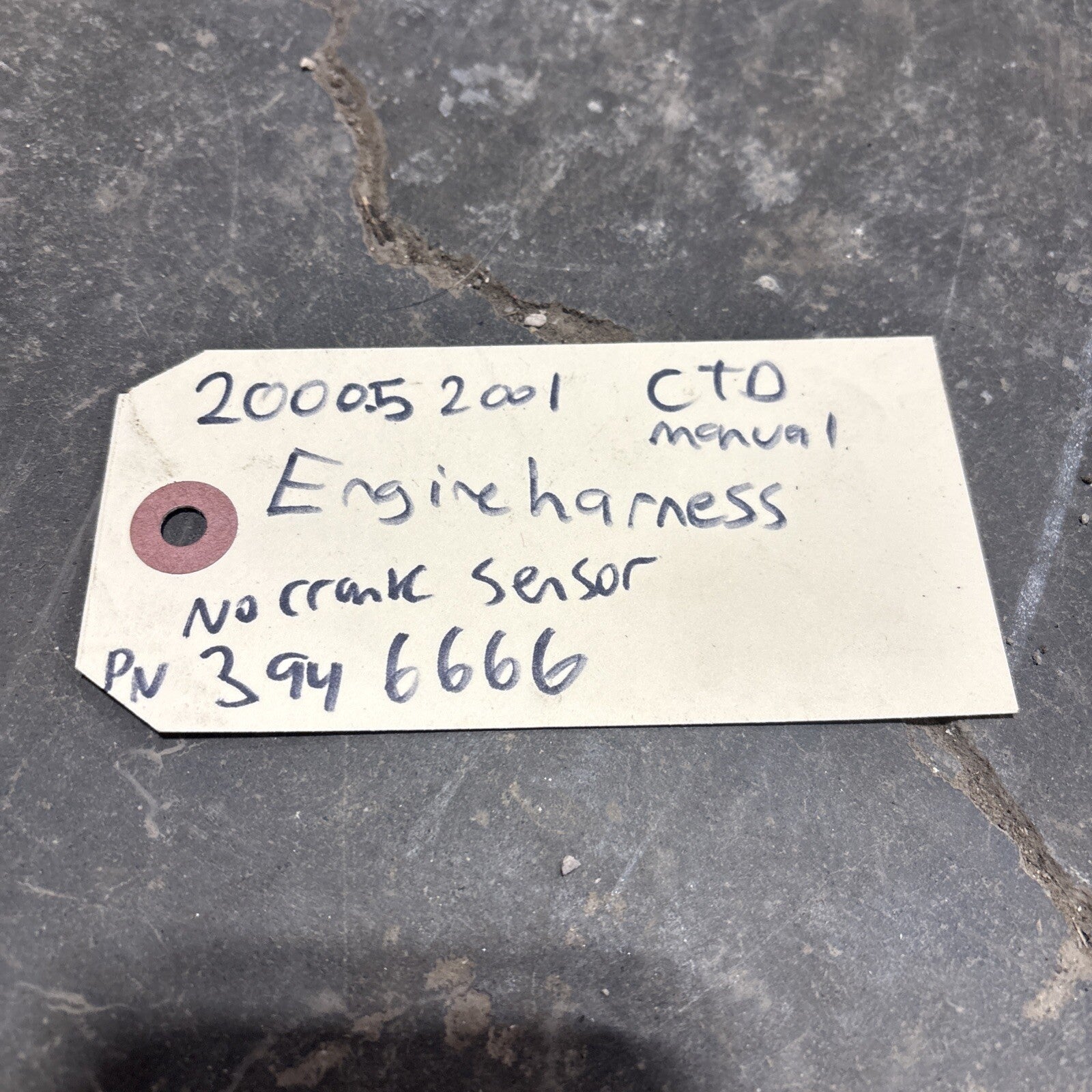 2000 .5 2001 DODGE RAM 2500 3500 5.924v CUMMINS 5SPD 6SPD ENGINE HARNESS 3946666