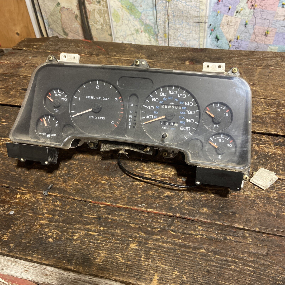 1994 - 1997 DODGE RAM 2500 3500 CUMMINS INSTRUMENT GAUGE CLUSTER 269KMS 56020114