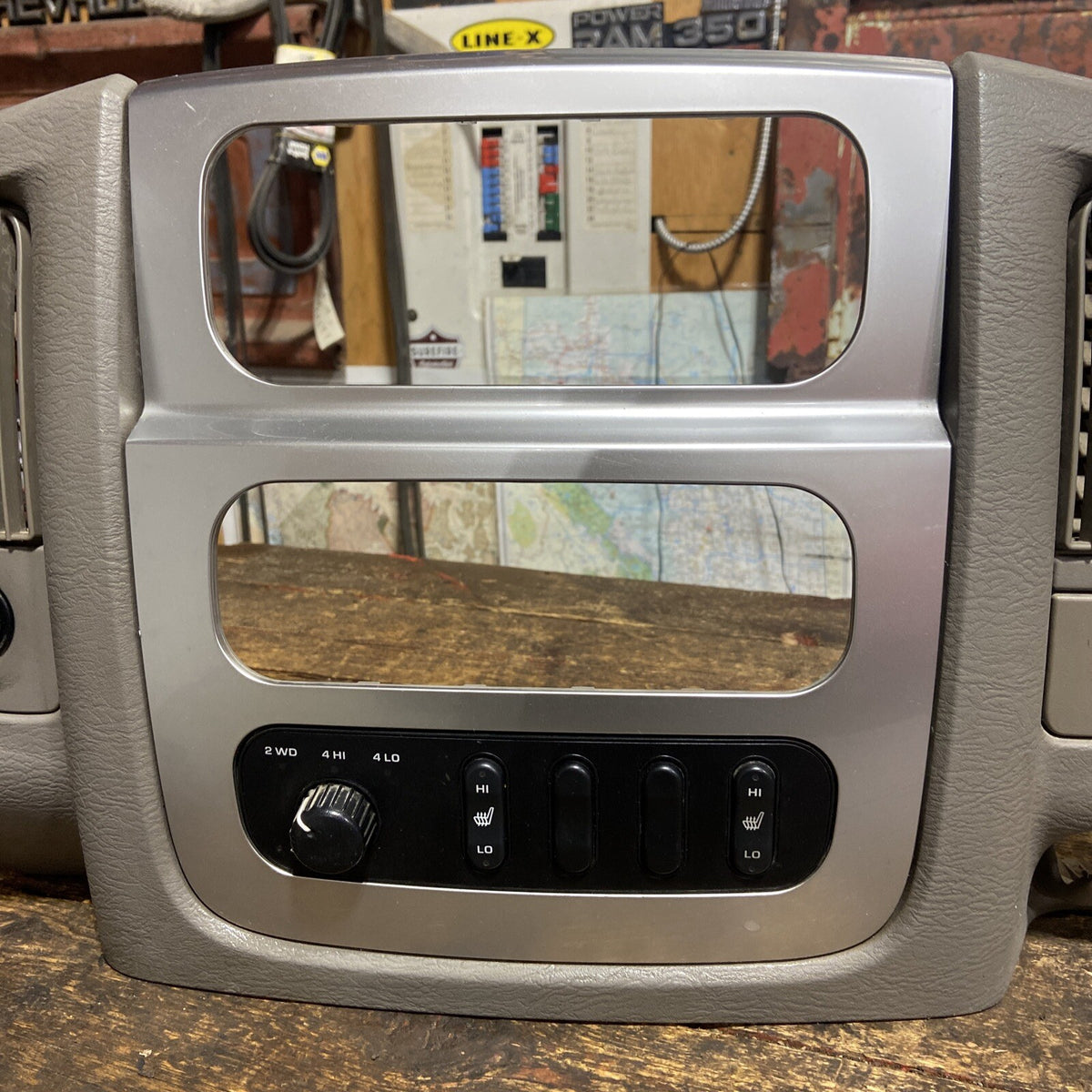 2003 2004 2005 DODGE RAM LARAMIE TAN CONTROL CENTER CONSOLE BEZEL