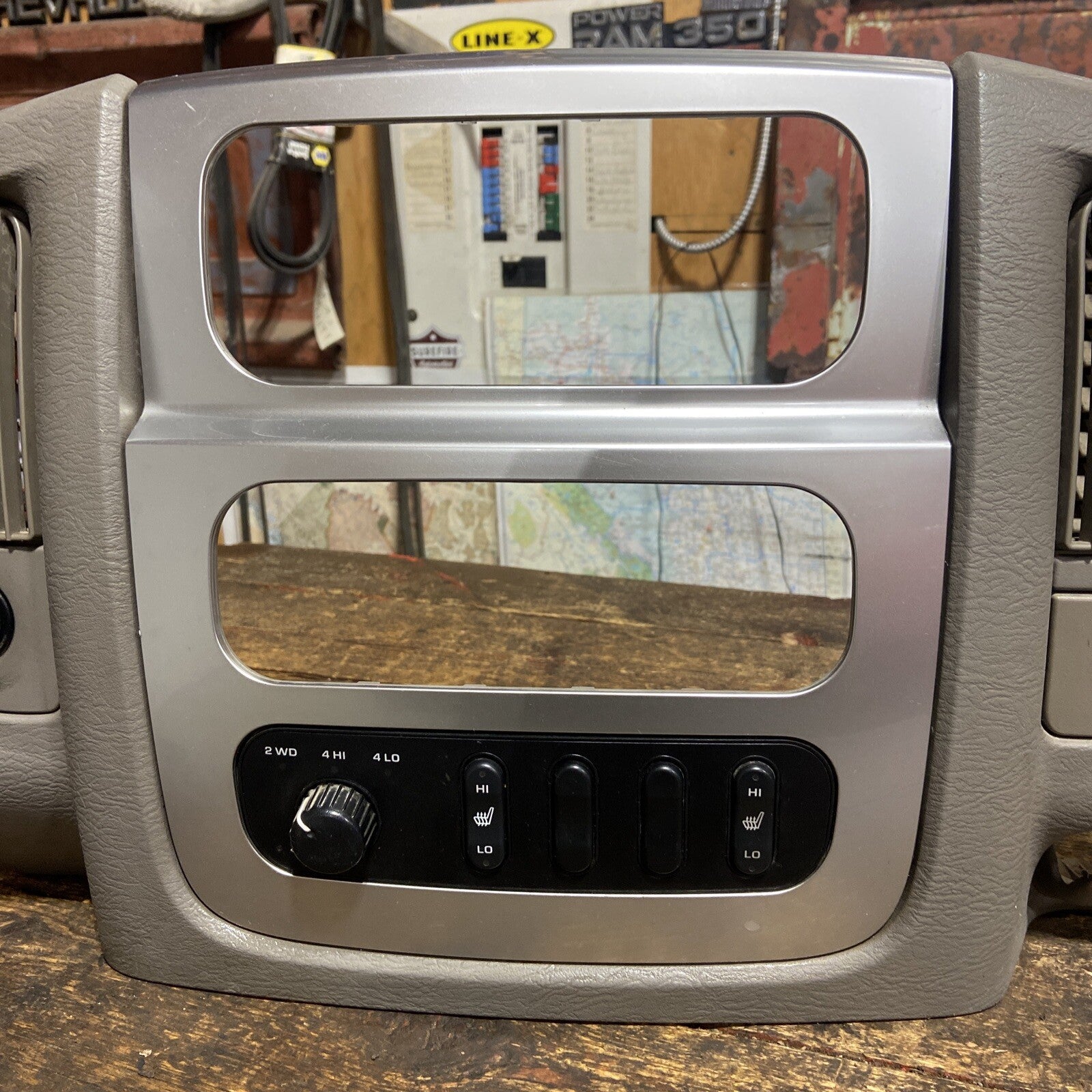2003 2004 2005 DODGE RAM LARAMIE TAN CONTROL CENTER CONSOLE BEZEL