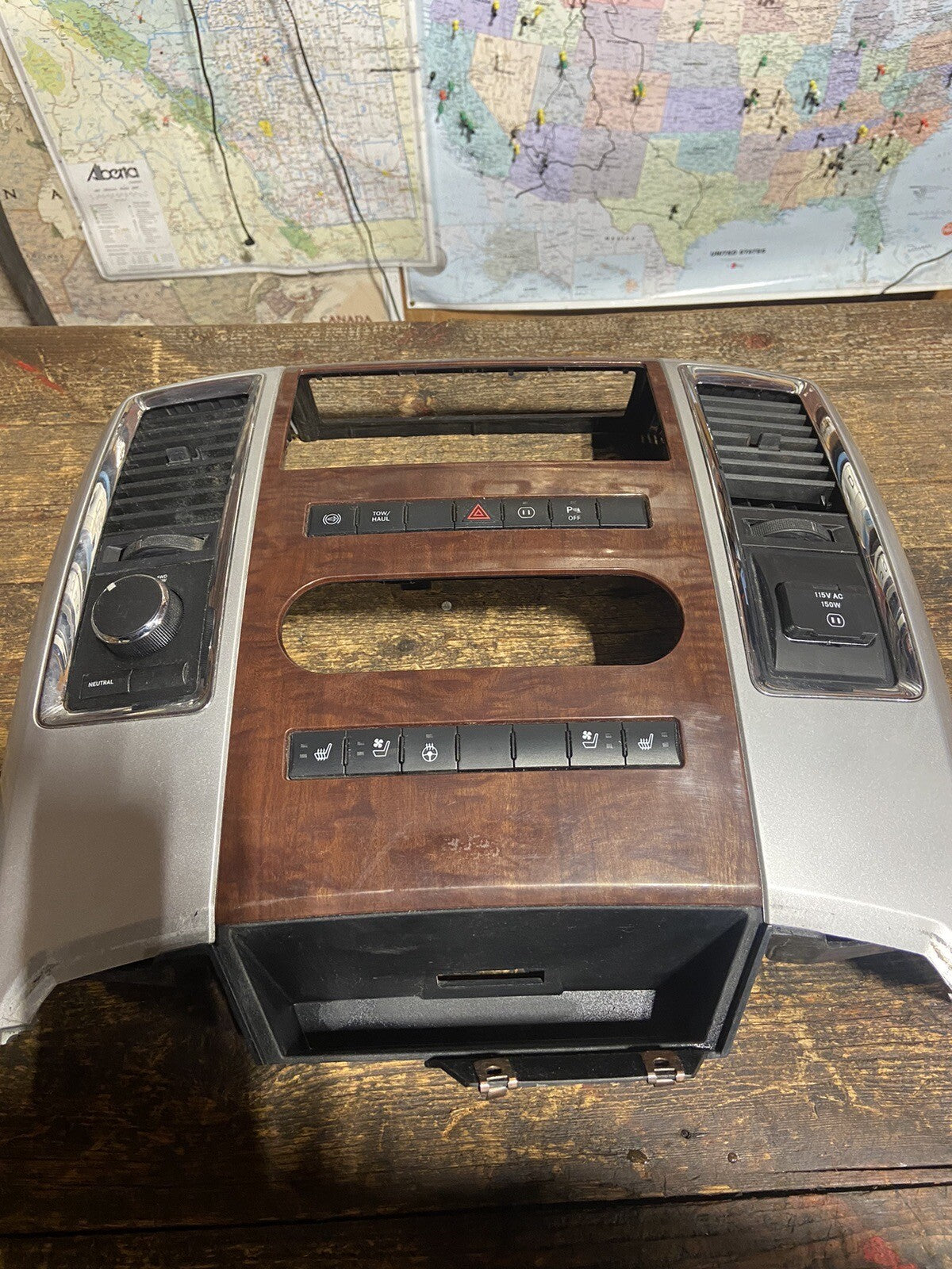 2010 2011 2012 DODGE RAM LARAMIE CENTER DASH BEZEL CONSOLE RADIO SURROUND