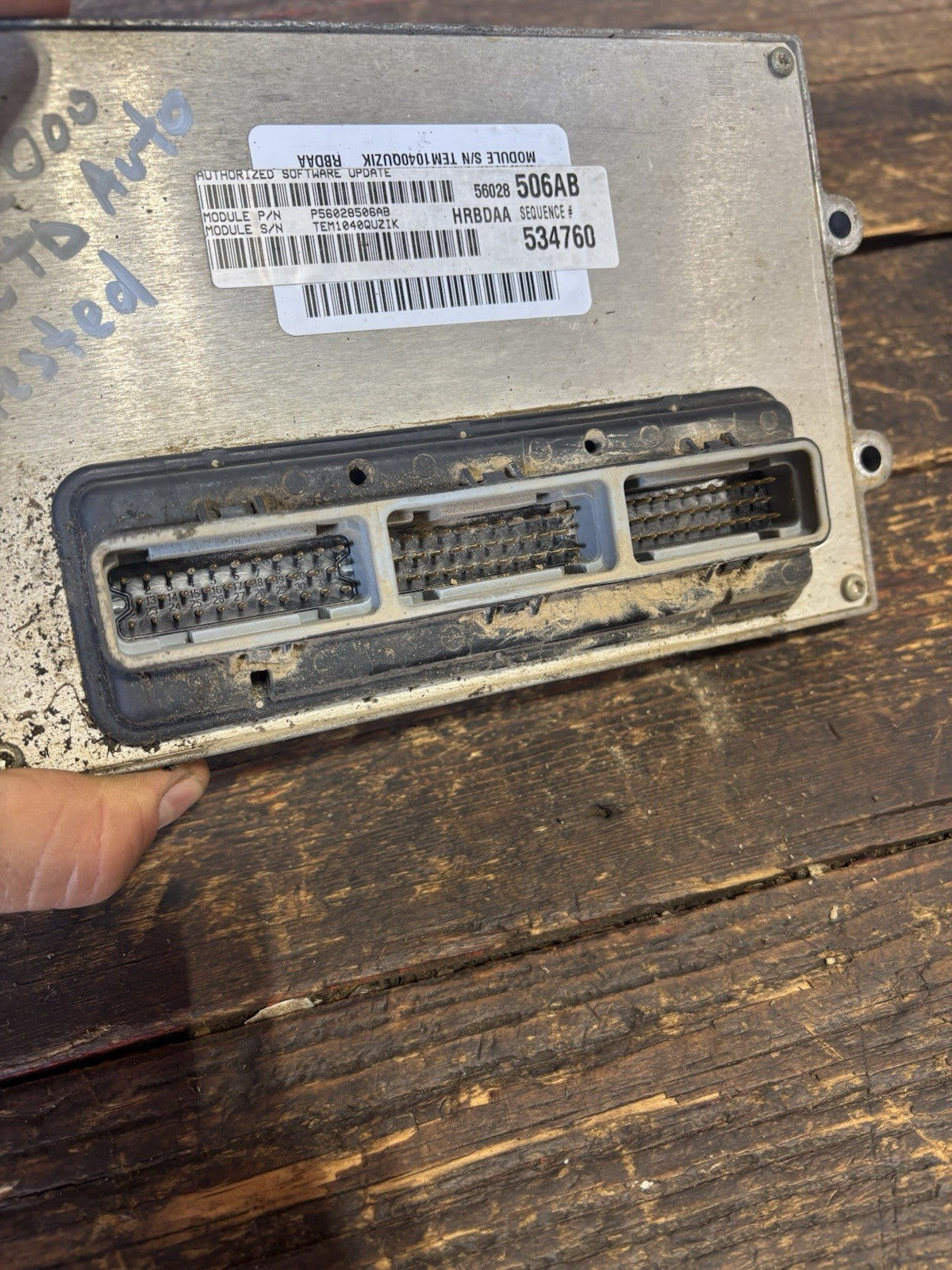 Late 2000 2001 DODGE RAM CUMMINS AUTO PCM 560485086ab POWERTRAIN CONTROL MODULE