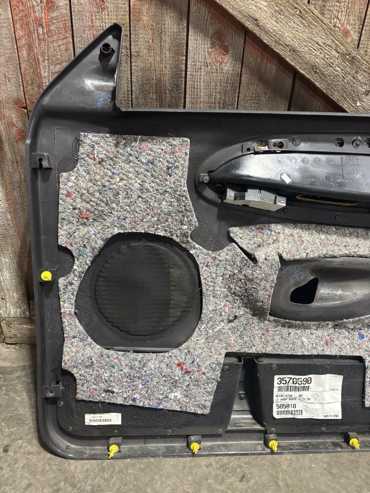1998 - 2002 2ND GEN DODGE RAM DARK GREY DRIVER DOOR PANEL NICE QUAD CAB
