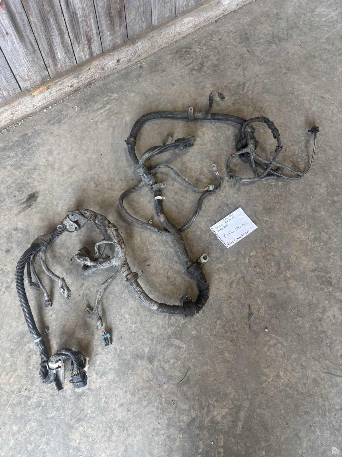 2000 Early 2001 DODGE RAM 2500 3500 CUMMINS 24V ENGINE HARNESS  With Cranksensor