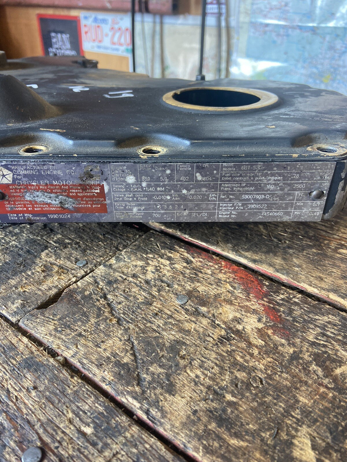 OEM 1989 - 1993 1ST GEN DODGE 5.9L 12V CUMMINS TIMING CASE COVER 3918872 3905203