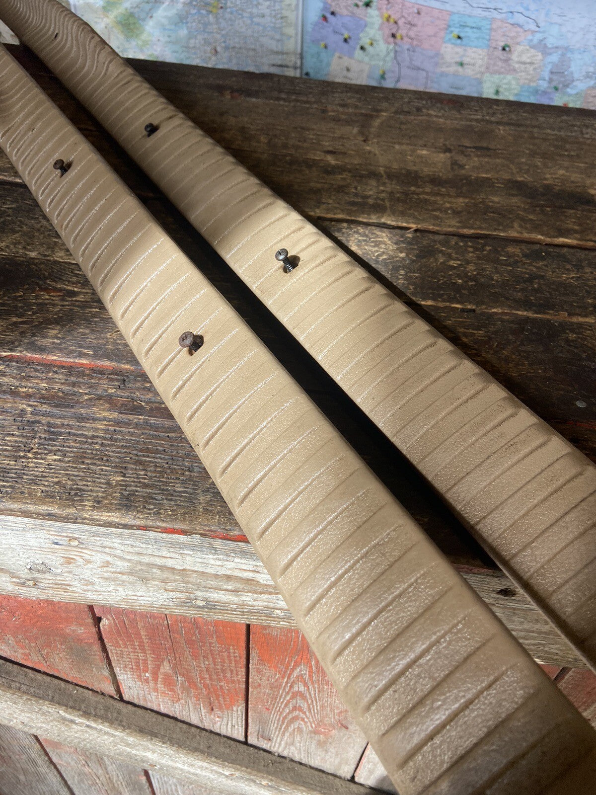 1998 - 2002 DODGE RAM 2500 3500 TAN BROWN OEM SET OF FLOOR TRIM EXTENDED CAB