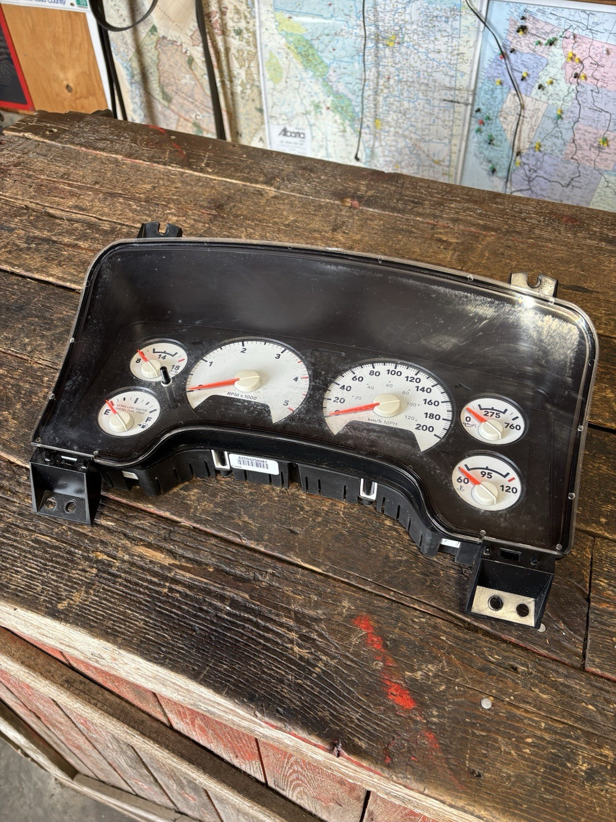 2008 DODGE RAM 2500 3500 6.7L CUMMINS GAUGE CLUSTER 250,000KMS P 05172095af