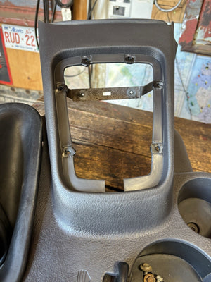 1998-2002 DODGE RAM 2500 3500 SHIFTER SURROUND CONSOLE CUPHOLDER BOOTS DARK GREY