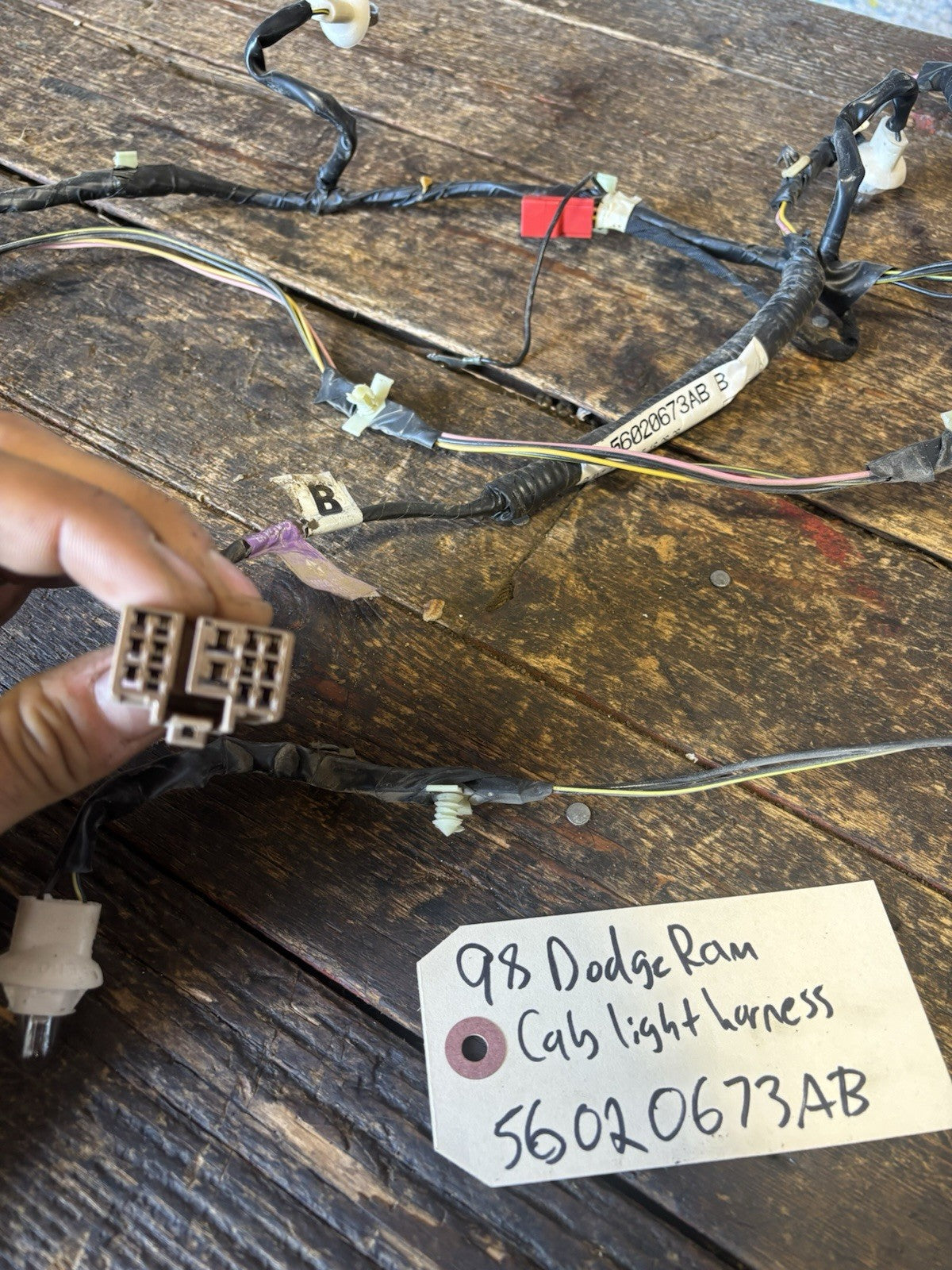 1998 DODGE RAM CAB CLEARANCE LIGHT WIRE HARNESS 56020673