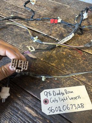 1998 DODGE RAM CAB CLEARANCE LIGHT WIRE HARNESS 56020673