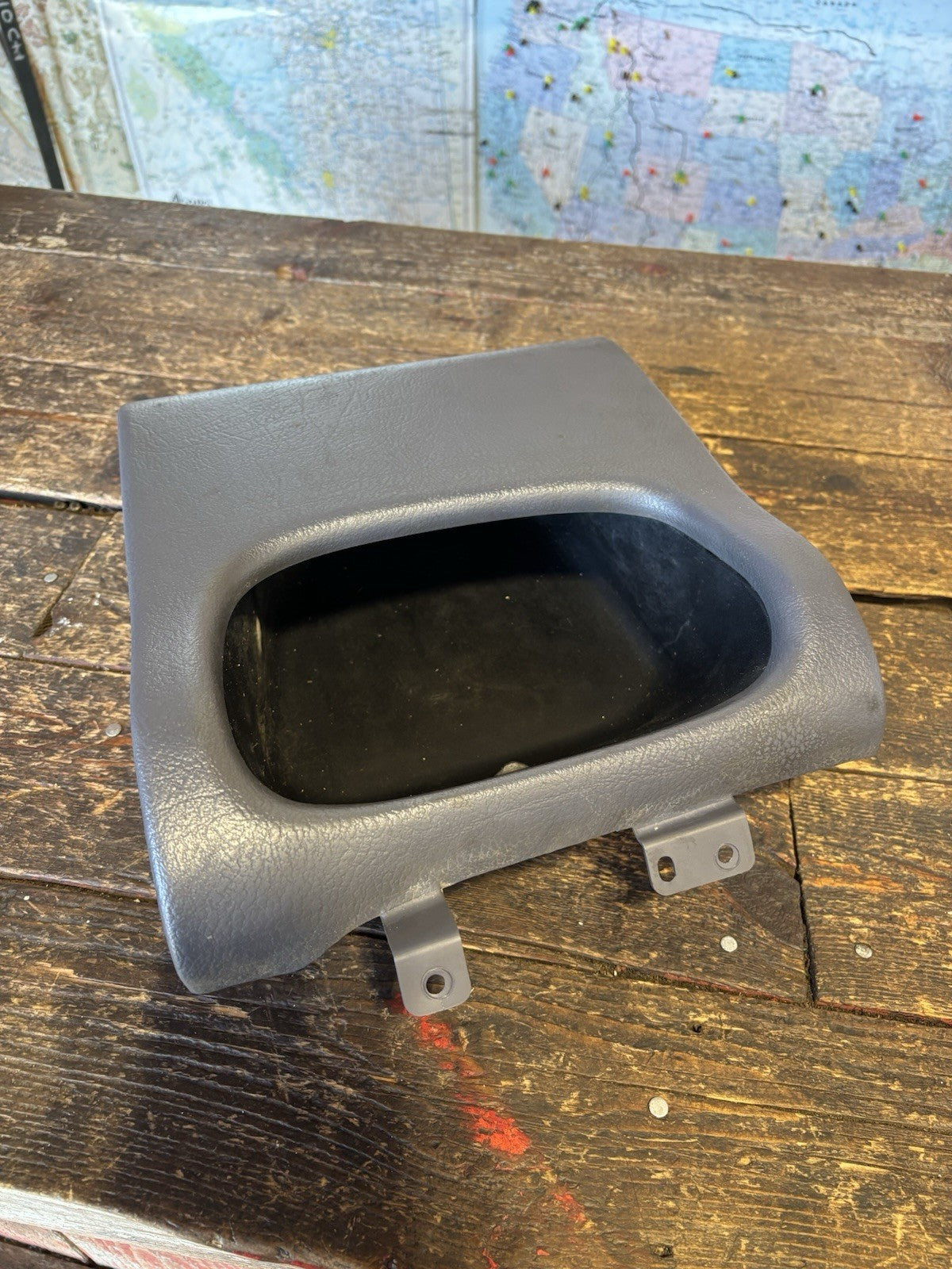1998-2002 DODGE RAM LIGHT MIST GREY DASH CUBBY POCKET FOR MANUAL TRUCKS