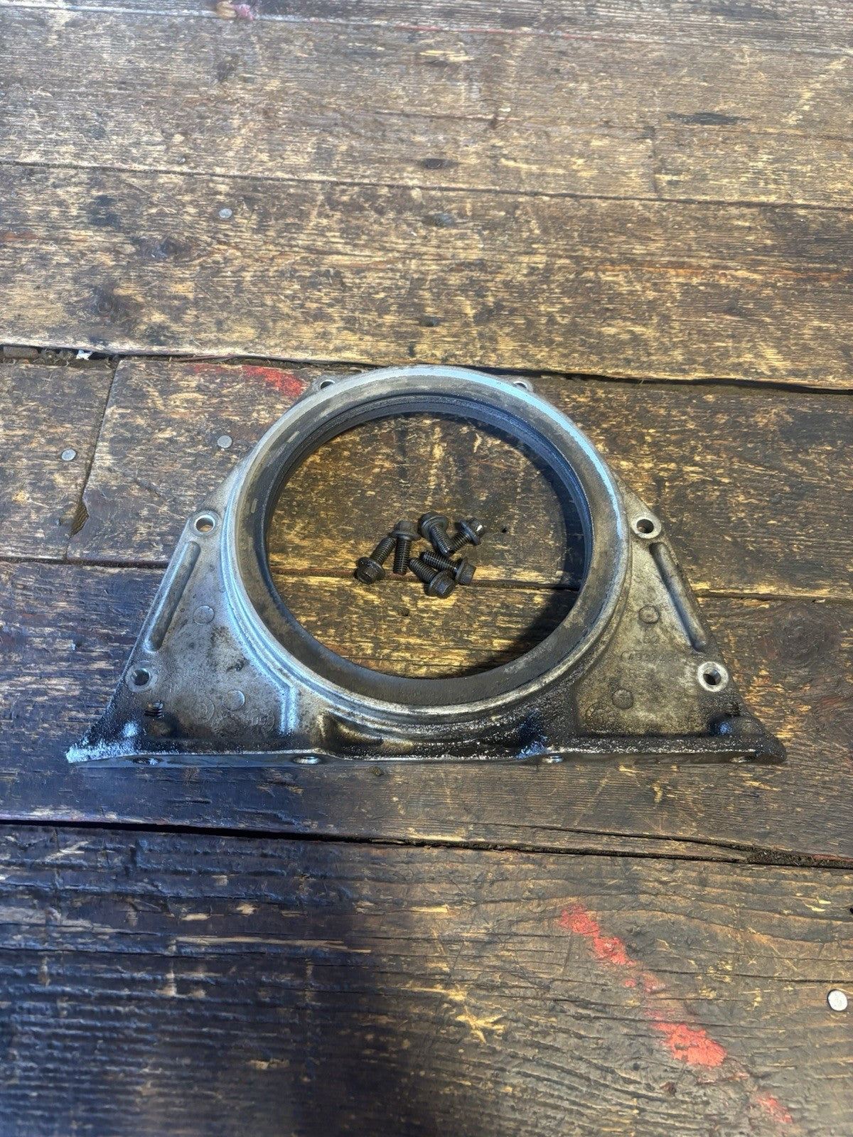 OEM 2007 .5 - 2018 DODGE RAM 6.7L CUMMINS REAR MAIN SEAL RETAINER PLATE 4937231