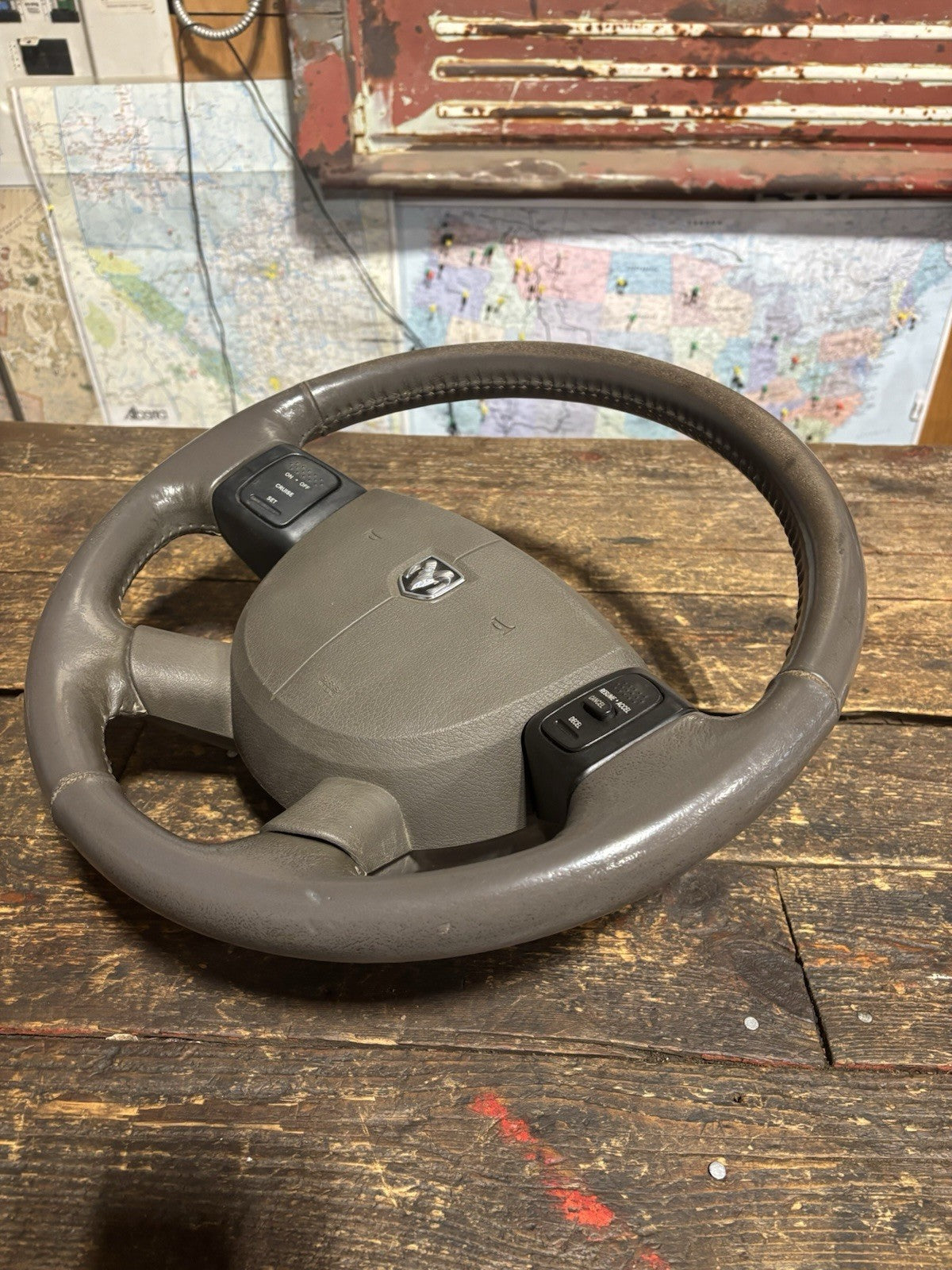 2006 - 2009 DODGE RAM 2500 3500 STEERING WHEEL W VOLUME RADIO CRUISE CONTROLS