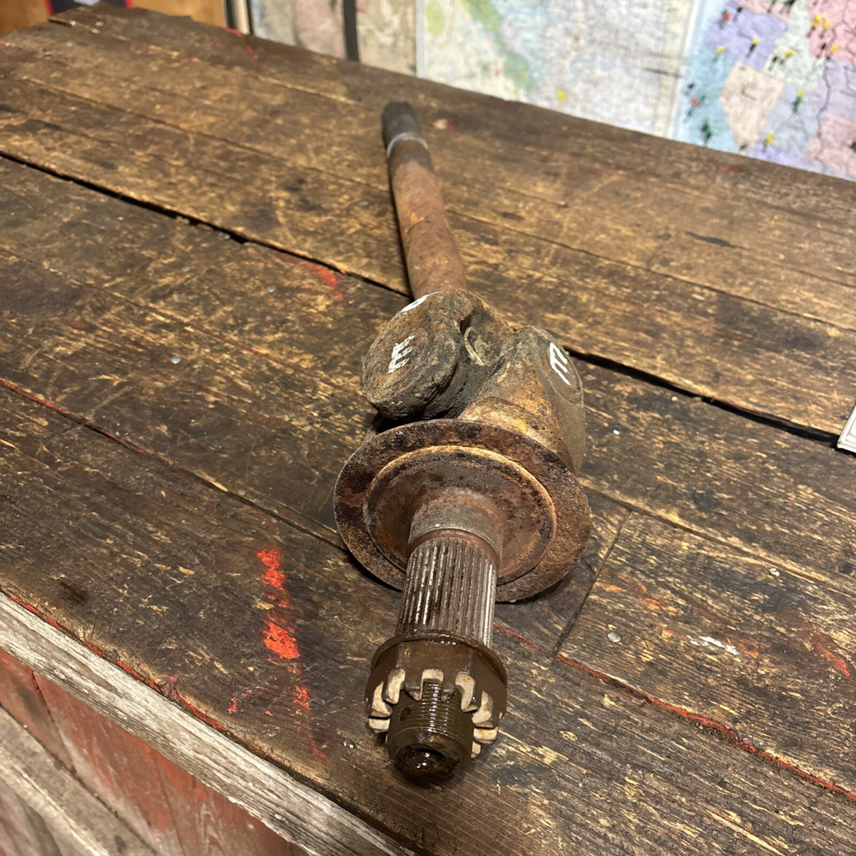 1994-1998 DODGE RAM 2500 3500 DANA 60 DRIVER SIDE AXLE AND STUB SHAFT