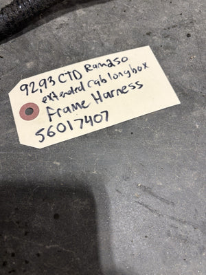 1991 1992 1993 DODGE RAM 250 CUMMINS EXTCABLNGBX FRAME CHASSIS HARNESS 56017407