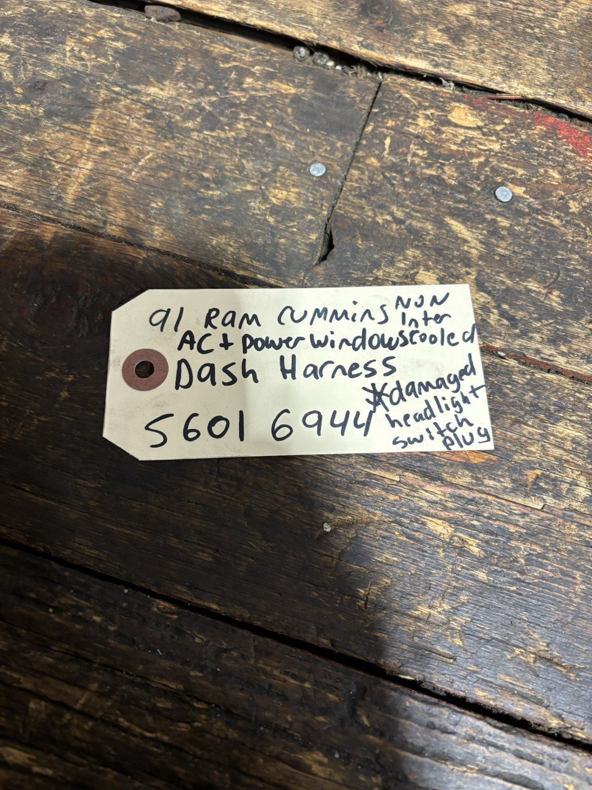 1991 Non Intercooled DODGE RAM 250 350 CUMMINS DASH HARNESS 56016944