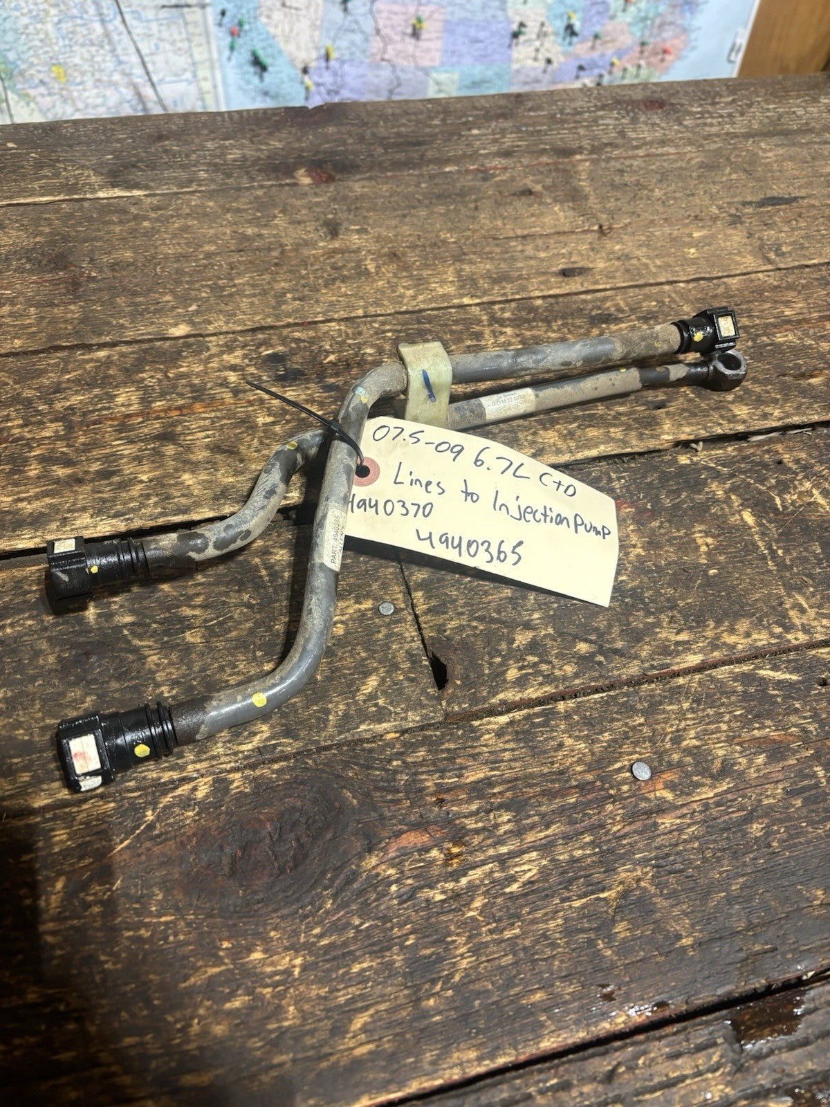 2007 2008 2009 DODGE RAM 2500 3500 6.7L CUMMINS CP3 FUEL LINES 4940370 4940365