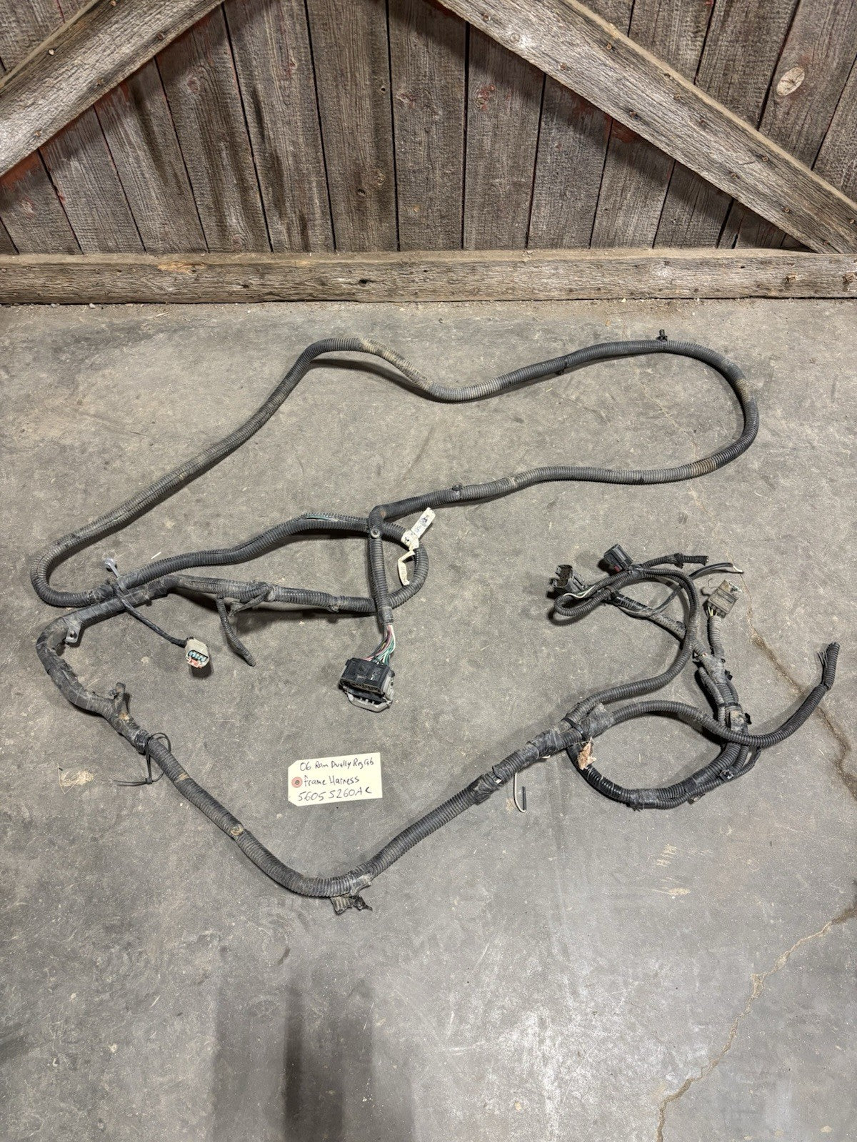 2006 2007 DODGE RAM 3500 REG CAB DUALLY FRAME WIRING HARNESS 56055260AC