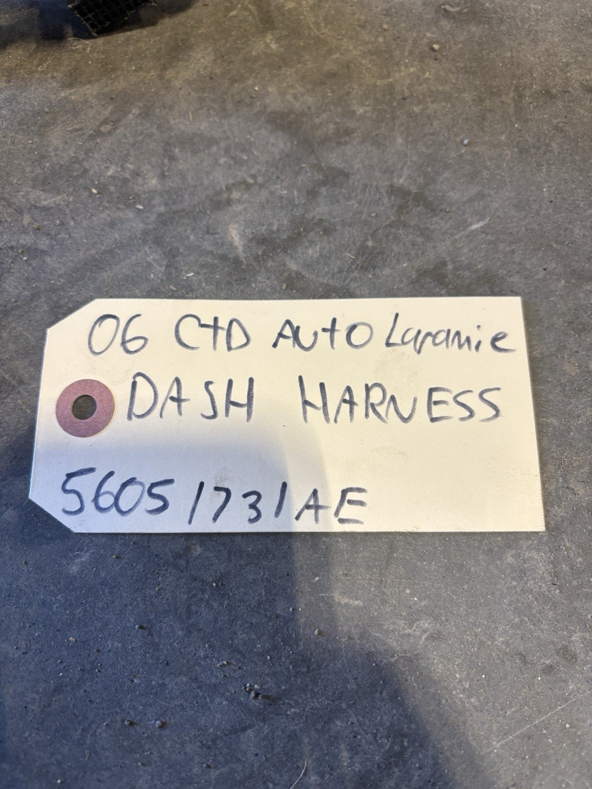 2006 2007 DODGE RAM CUMMINS AUTO DASH WIRING HARNESS LARAMIE 56051731AE