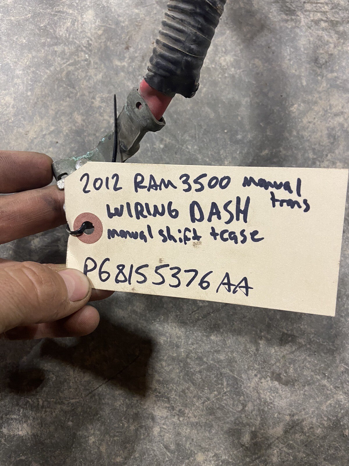 2012 DODGE RAM 2500 3500 CUMMINS DASH WIRING HARNESS P68155376AA