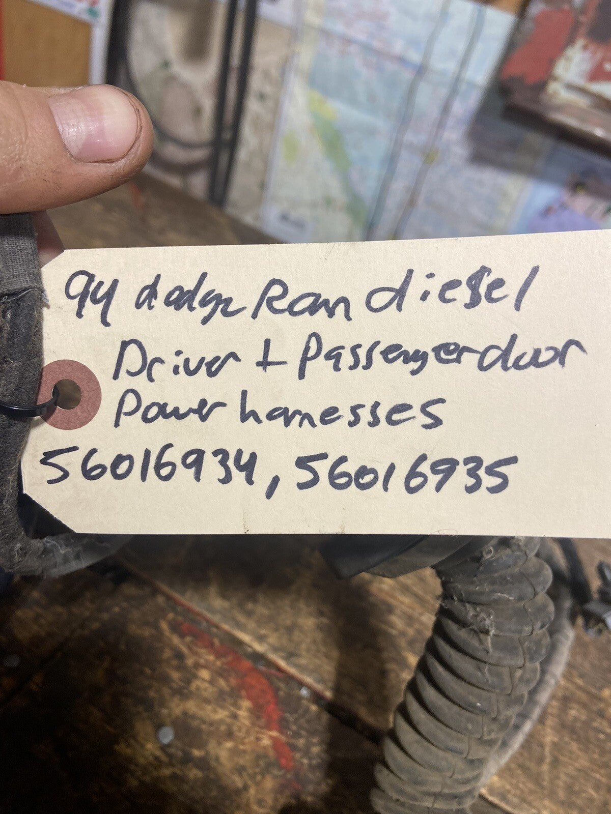 1994 - 1997 DODGE RAM POWER WINDOW DOOR HARNESS SET 56016934, 56016935