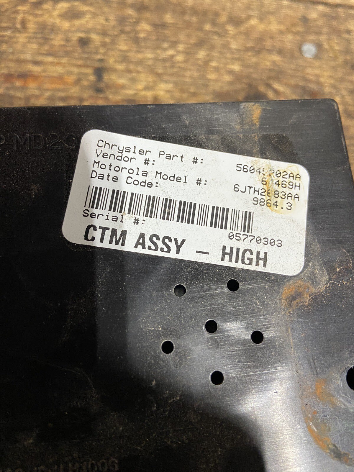 1998 DODGE RAM 2500 3500 CENTRAL TIMING MODULE CTM BODY CONTROL MODULE 56045202