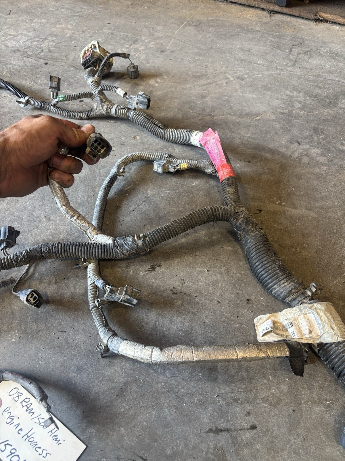 2008 DODGE RAM 1500 5.7L HEMI AUTOMATIC COMPLETE ENGINE HARNESS 04801590AE