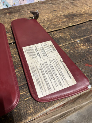1989 - 1993 DODGE RAM 150 250 350 RED SUN VISOR SET
