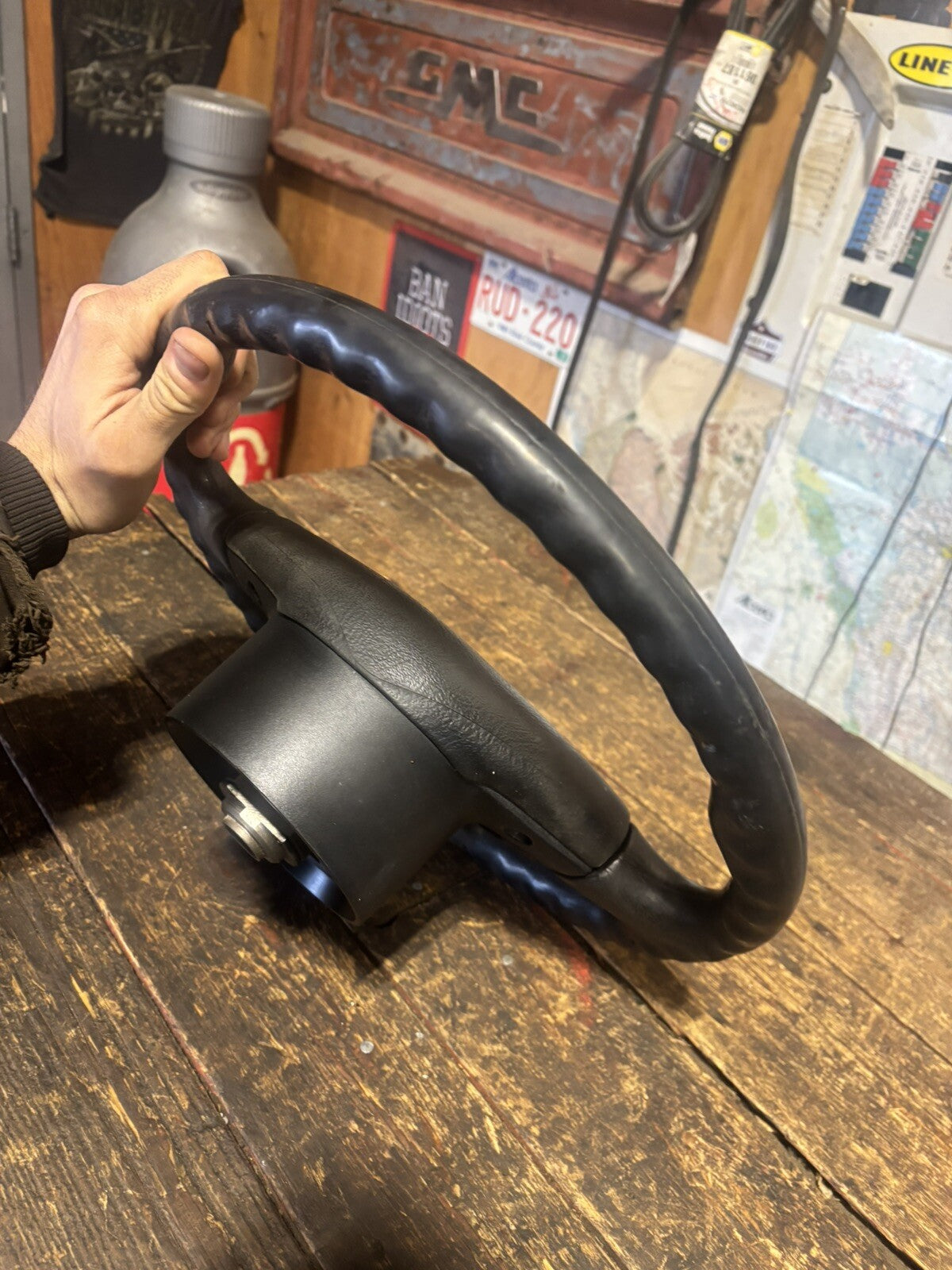 OEM 1992 1993 DODGE RAM 250 350 CUMMINS STEERING WHEEL &amp; HORN PAD