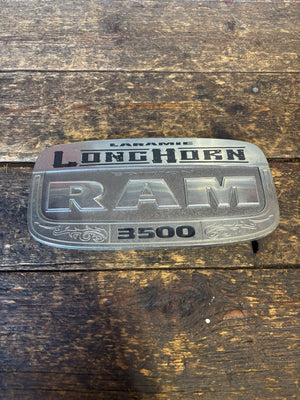 2010 2011 2012 RAM 3500 LONG HORN LONGHORN DRIVER LH EMBLEM BADGE 68087665AA