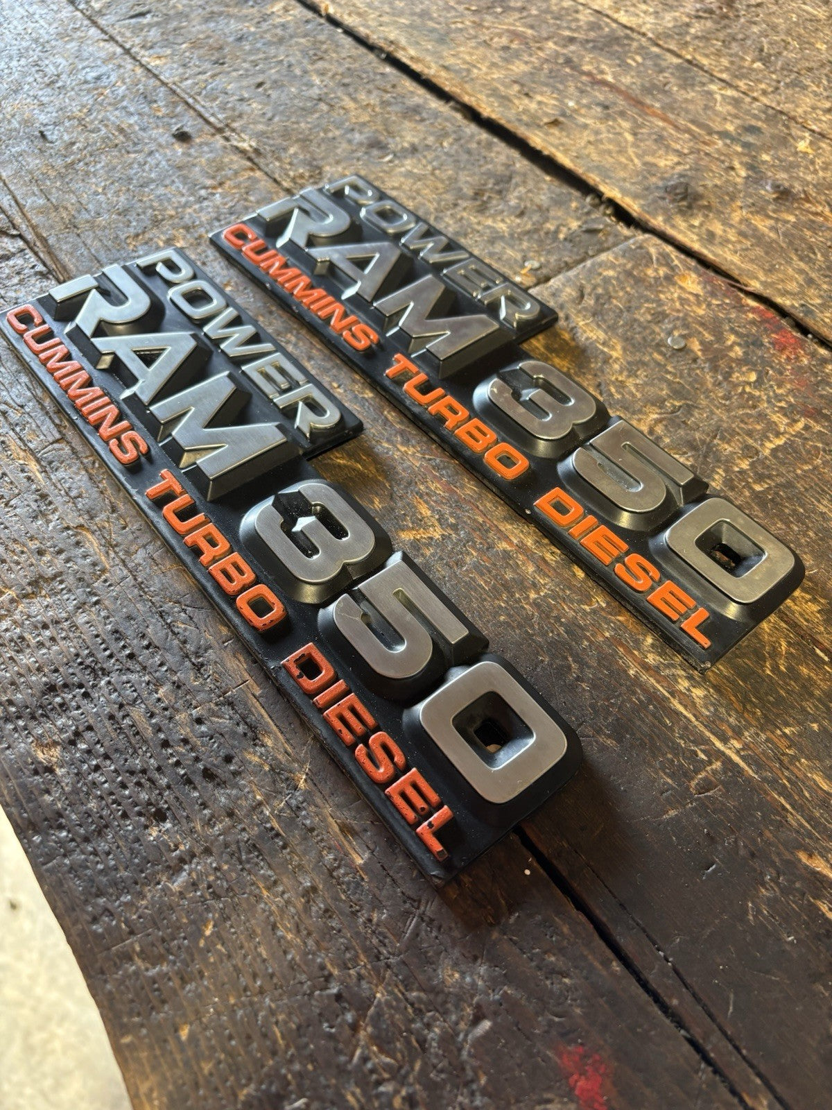 1989 - 1993 DODGE POWER RAM 350 EMBLEMS DECALS FENDER BADGES SET