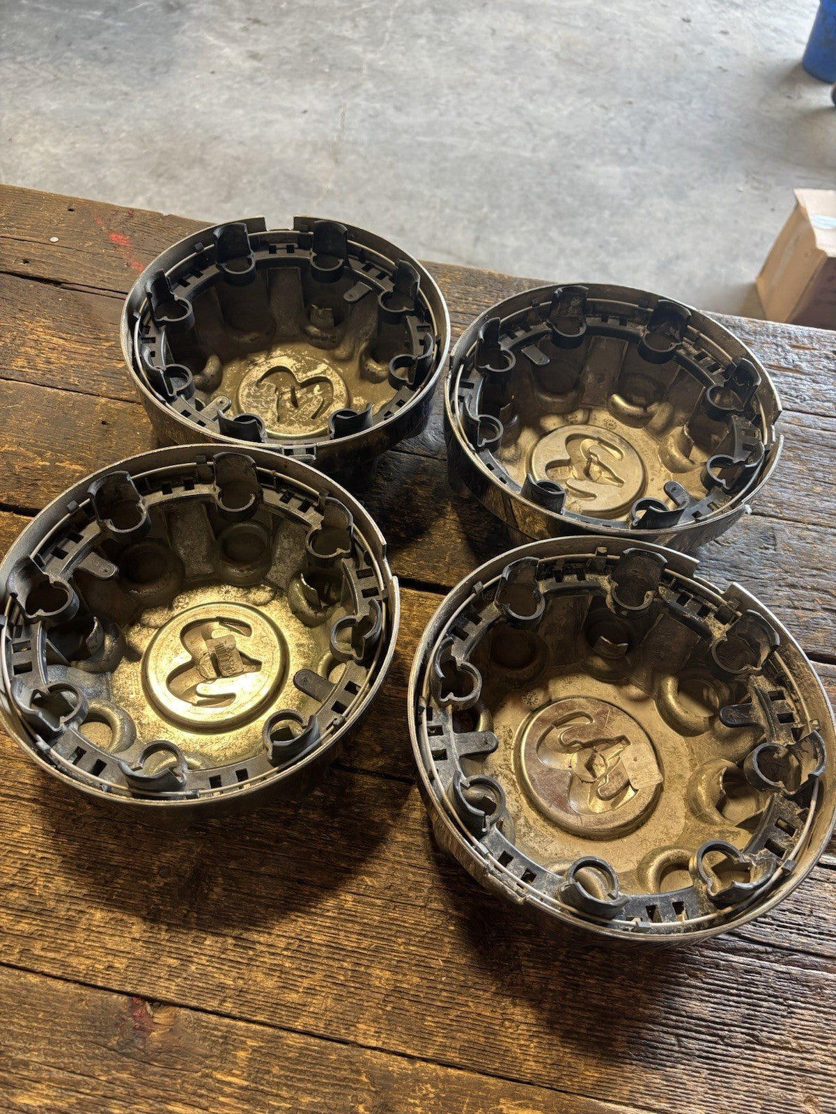 OEM 2003 - 2012 Dodge Ram 2500/3500 SET OF CHROME Center HUB Caps 52121450AD