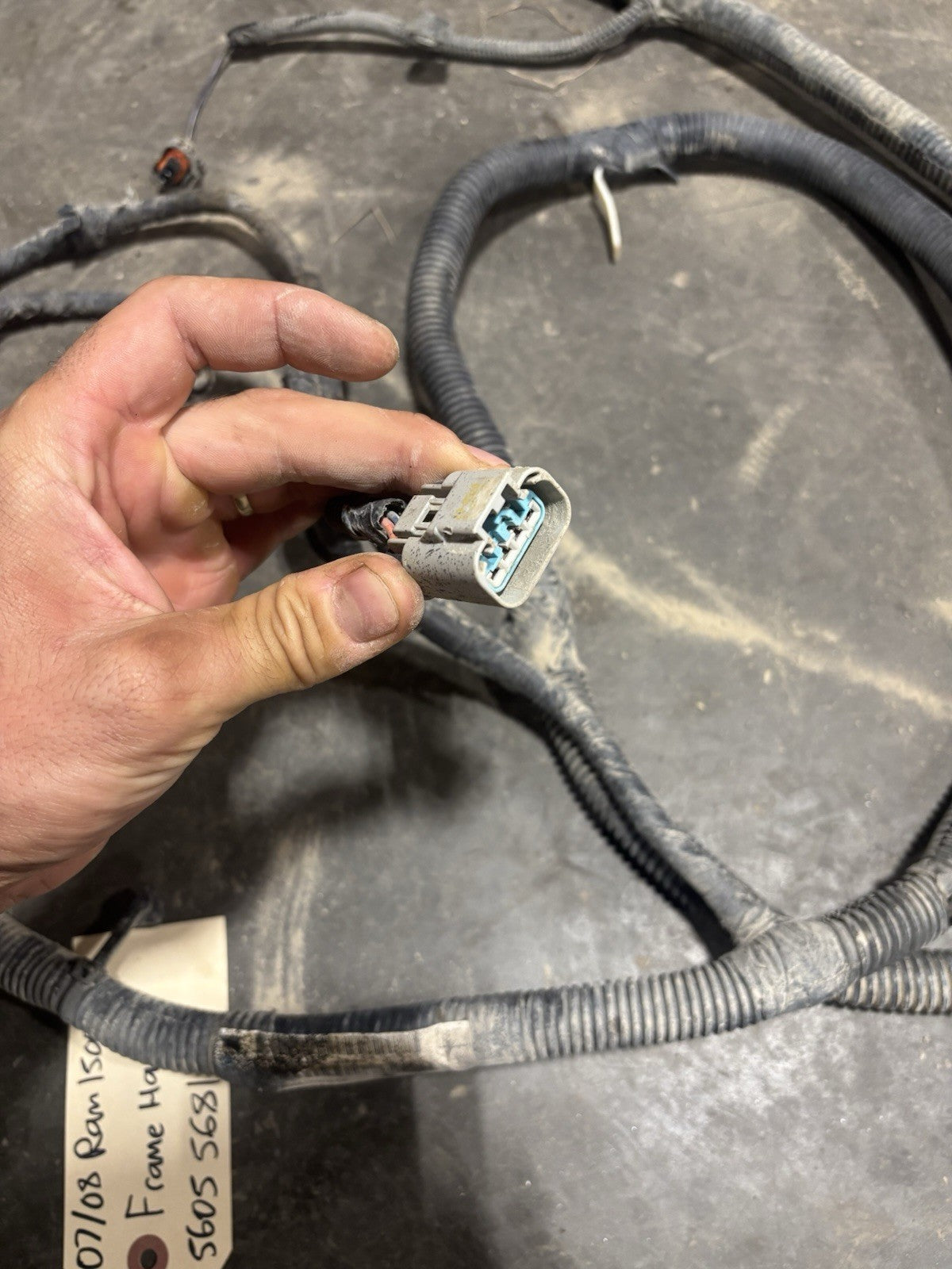 2007 2008 DODGE RAM 1500 CHASSIS FRAME HARNESS 56055681ad 4dr Shortbox