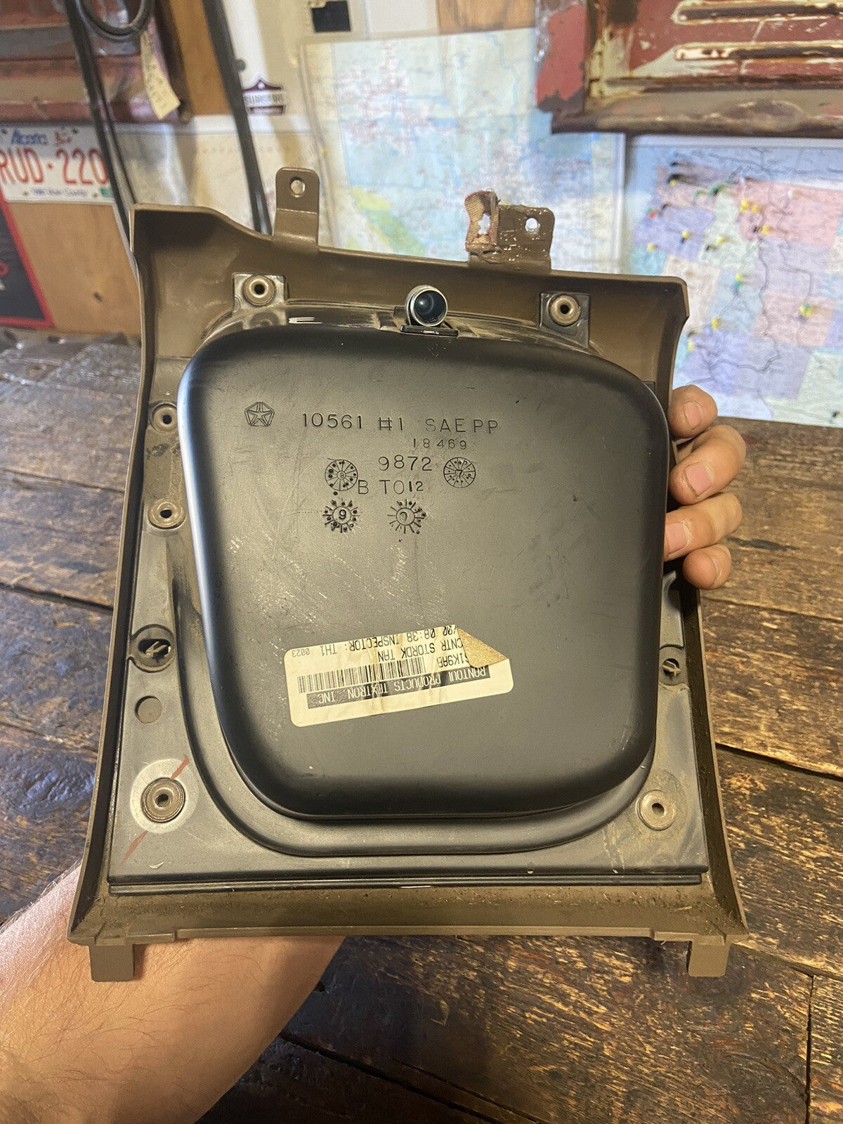 1998-2002 DODGE RAM TAN DASH CUBBY POCKET FOR MANUAL TRUCKS