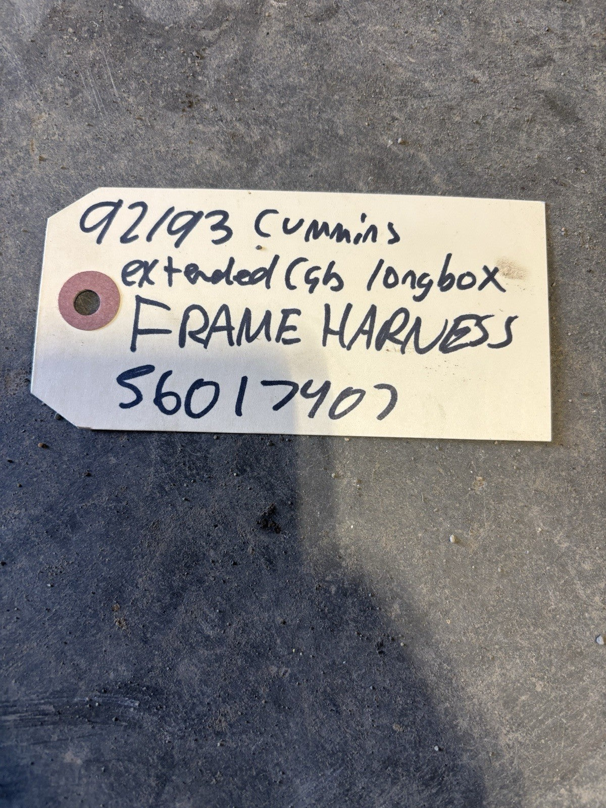 1991 1992 1993 DODGE RAM 250 350 CUMMINS EXT CAB LONGBOX FRAME CHASSIS HARNESS