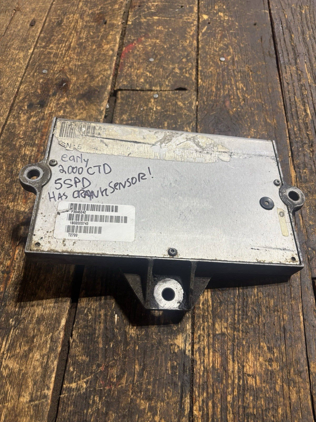 Early 2000 DODGE RAM 2500 3500 5.9L CUMMINS MANUAL ECM 3946242 ENGINE COMPUTER