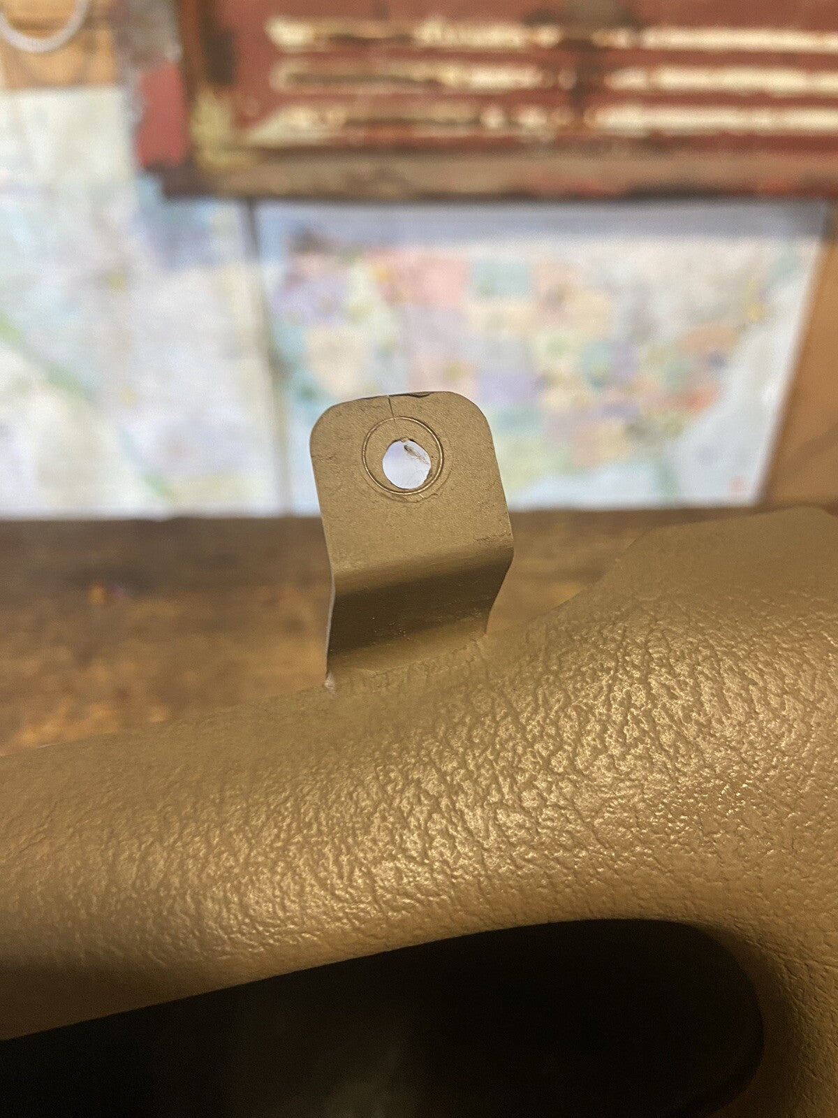 1998-2002 DODGE RAM TAN DASH CUBBY POCKET FOR MANUAL TRUCKS