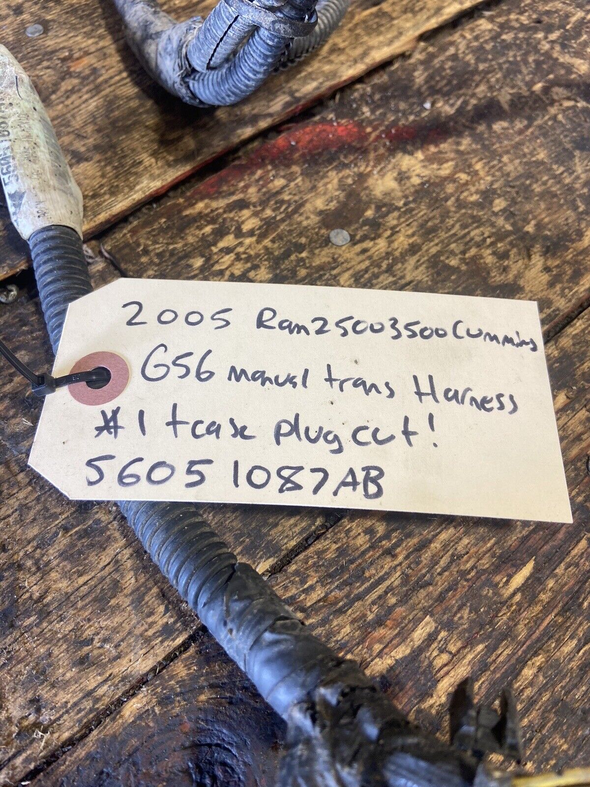 2005 DODGE RAM 2500 3500 CUMMINS 6SPD MANUAL TRANSMISSION HARNESS 56051087AB