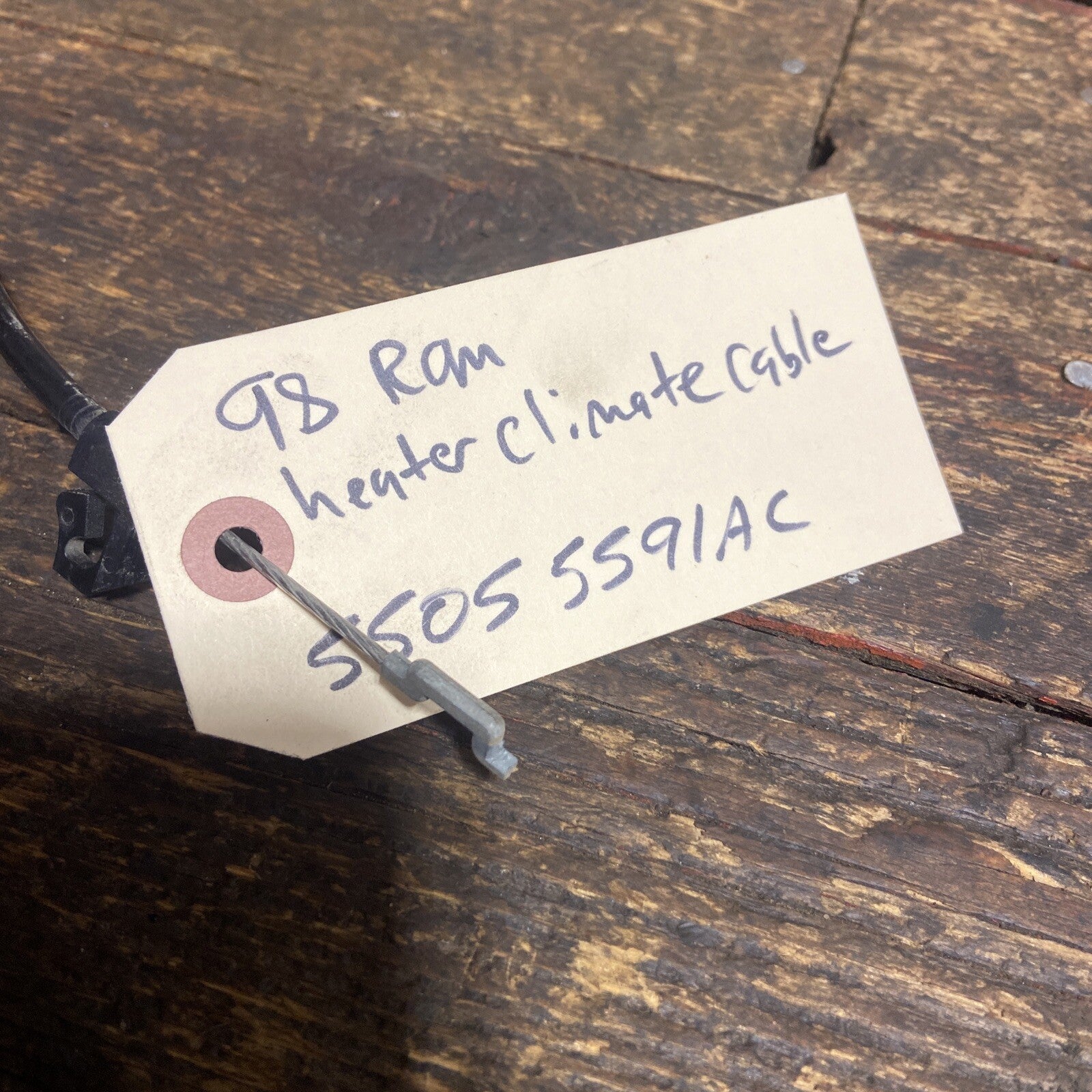 1998 DODGE RAM TRUCK CLIMATE HEATER CONTROL CABLE 55055591AC