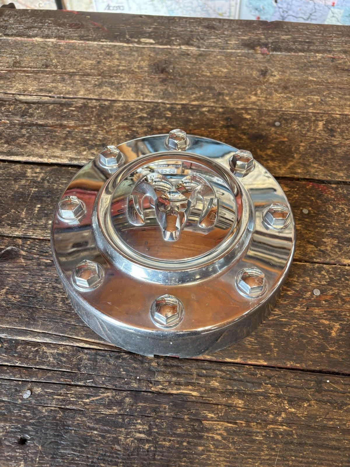 2011-2018 Dodge Ram 3500 Dually REAR CHROME CENTER HUB CAP OEM 68081015